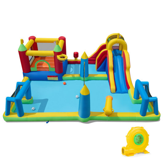 Inflatable Water Slide Bounce House 9-in-1 Jumping Castle with 780W Blower