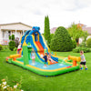 Inflatable Water Slide Giant Water Park 9-In-1 for Kids Backyard Fun with 735W Blower
