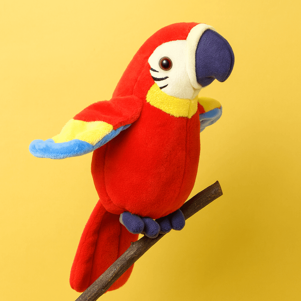 Interactive Talking Parrot Plush Toy Voice Repeating Learning Toy for Kids