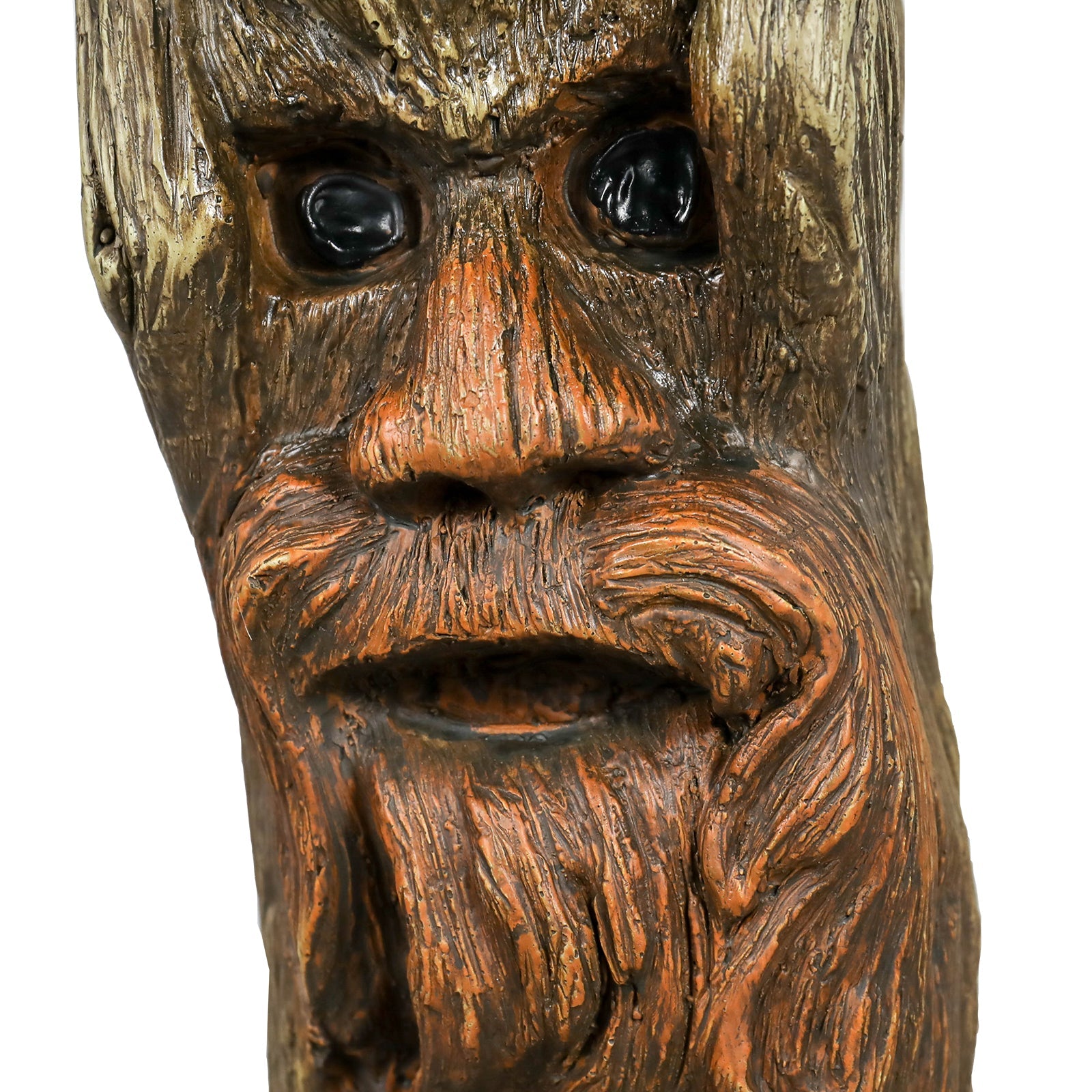 Concrete Stone Bird Bath Old Man Tree Face 23 Inch