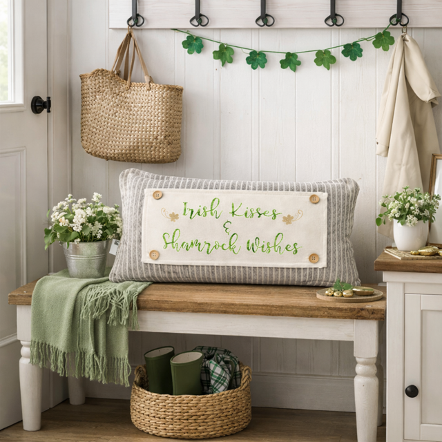 PILLOW ONLY (with fluffy insert): Galvinized Charcoal/Cream Farm Stripes: RECTANGLE CREAM/ DARK CHARCOALSTRIPES PILLOW (with insert)