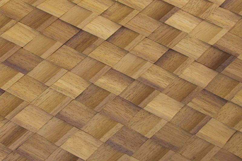 Iroko Infinity Mesh-mounted Wood Mosaic Wall Tile - Livfloors Collection