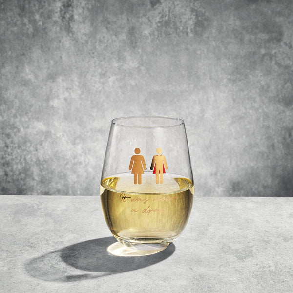 It Was Never a Dress, It Was Always a Cape Wine Glass, Gift for Mom, Women, Wife, Girlfriend, Empowering Feminist Mug - | Gifts for Friends RBG Wine Glass for Birthday, ItWasNeverADress