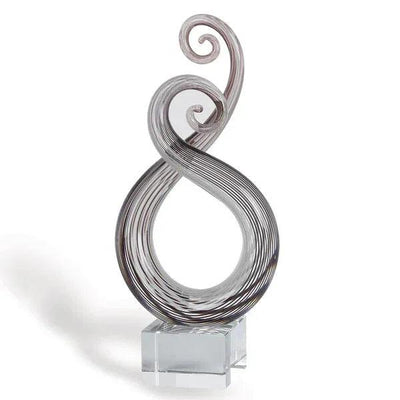 Entangle Murano Style Art Glass Centerpiece H10
