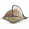 Murano Style Artistic Glass Large Conch Shell L 13 x h 8
