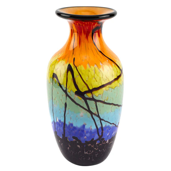 Allura Murano Style Art Glass Urn Shape 10.5
