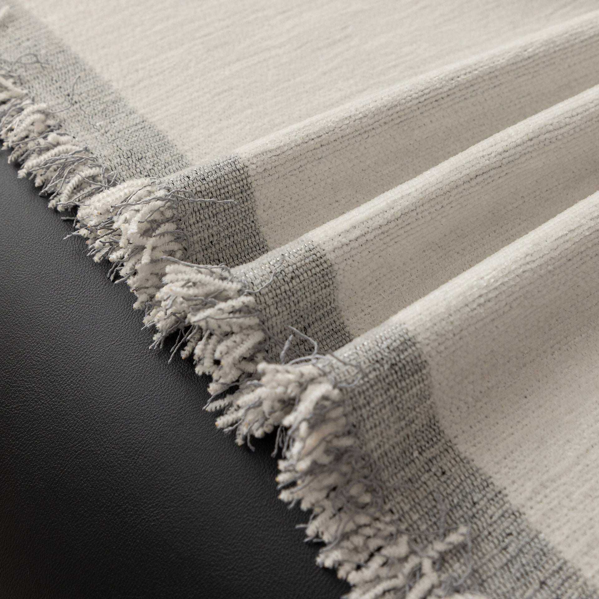 Modern Plaid Heavy Duty Sofa Throw Blanket, Boho Farmhouse Couch Cover with Tassel