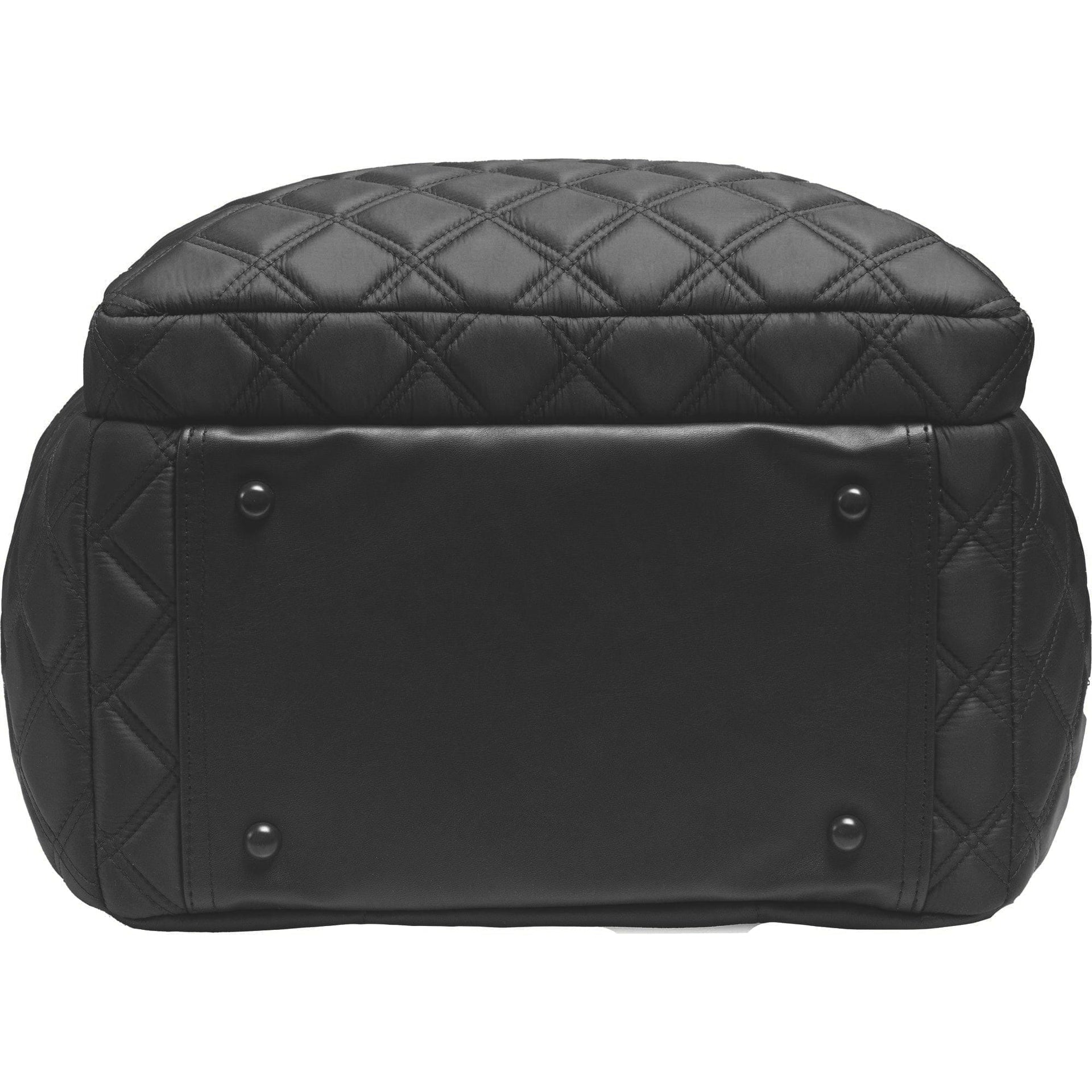 Joan & David Diamond Quilted Puffer Nylon Square Laptop Backpack
