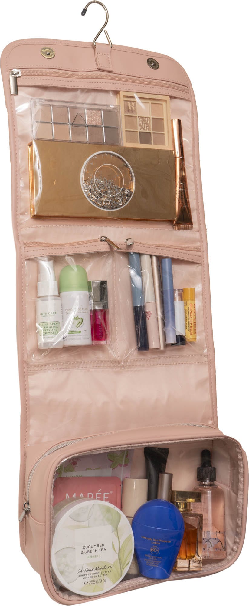 Joan & David Bubble Quilted Roll Hanging Toiletry Organizer Bag