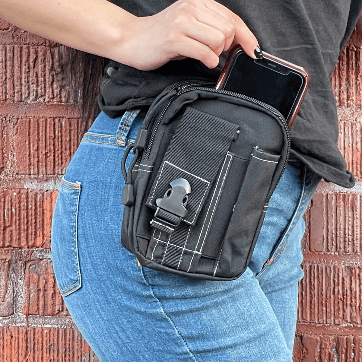 JupiterGear Tactical MOLLE Military Pouch Waist Bag for Hiking, Running and Outdoor Activities