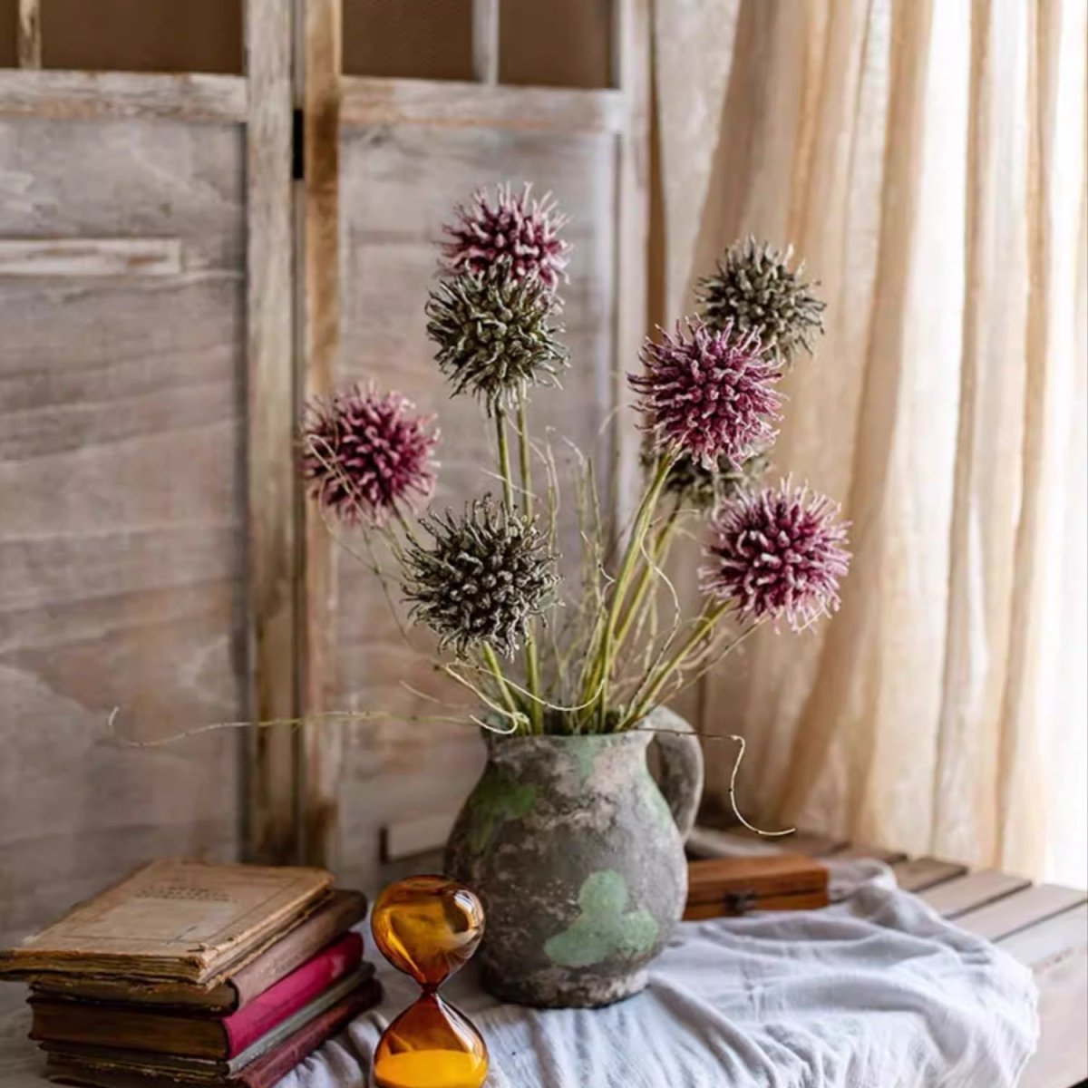 Rustic Thistle Pod Stem 27.5