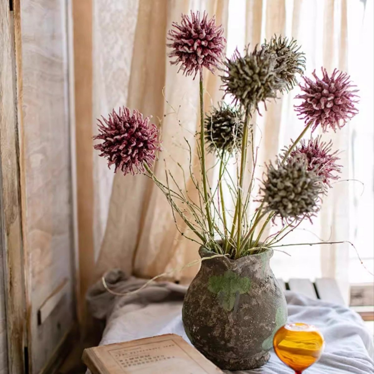 Rustic Thistle Pod Stem 27.5