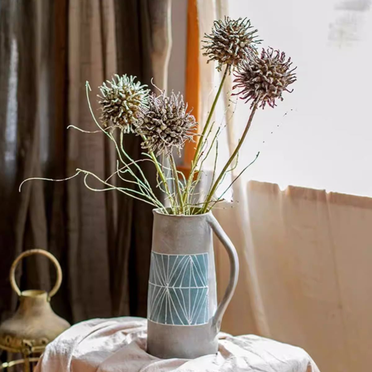 Rustic Thistle Pod Stem 27.5