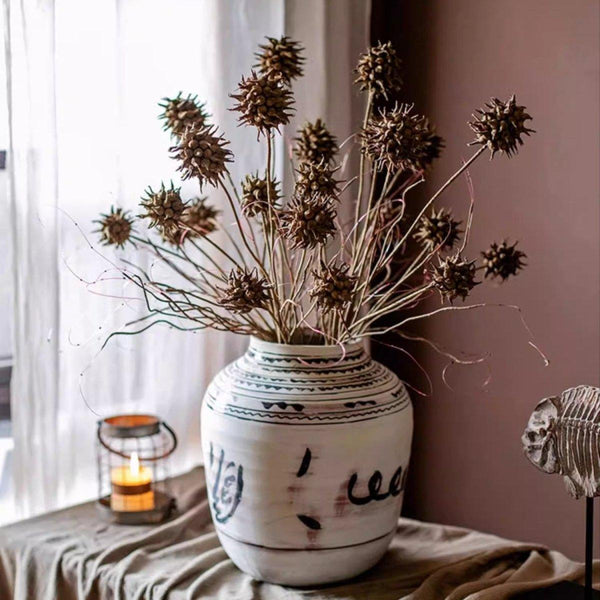 Faux Thistle Seed Pod Stem 33