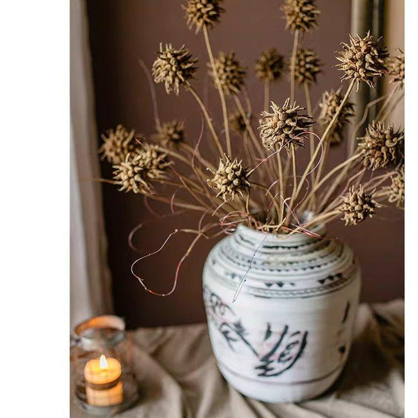 Faux Thistle Seed Pod Stem 33
