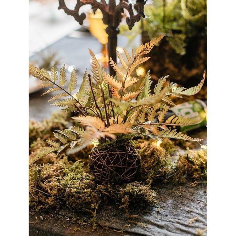 Artificial Fern Ball Faux Plant Fall Color