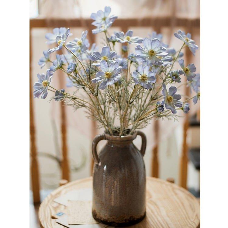 Faux Silk Cosmos Stem in Blue 24