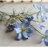 Faux Silk Cosmos Stem in Blue 24" Tall - One Stem