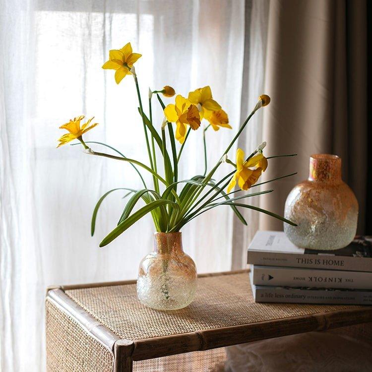 Artificial Silk Yellow Faux Daffodil Flower Stem 19