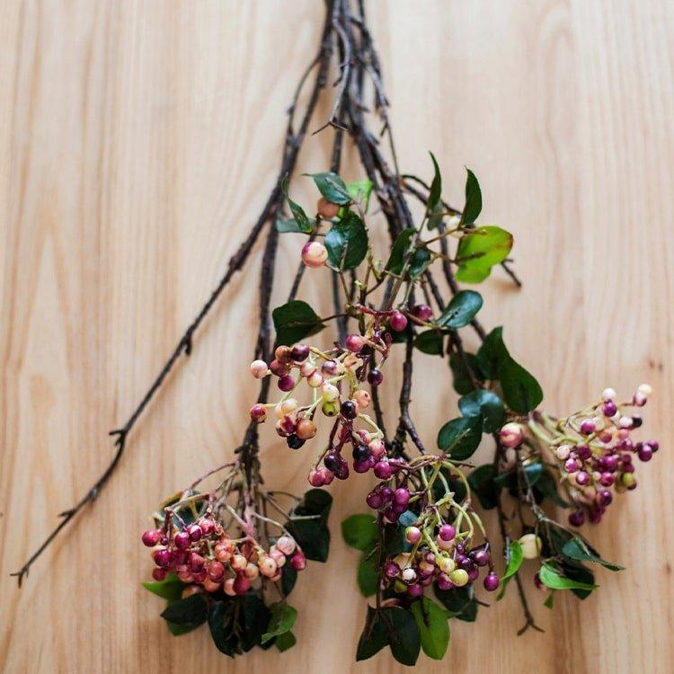 Rose Purple Elder Flower Leaf Bunch 22
