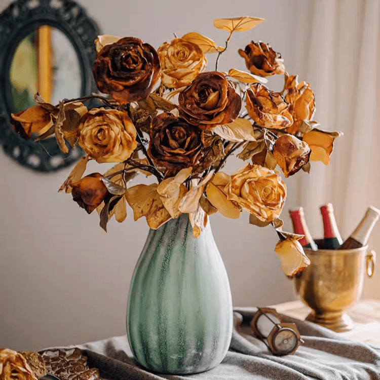 French Dried Look Faux Rose Stem 26
