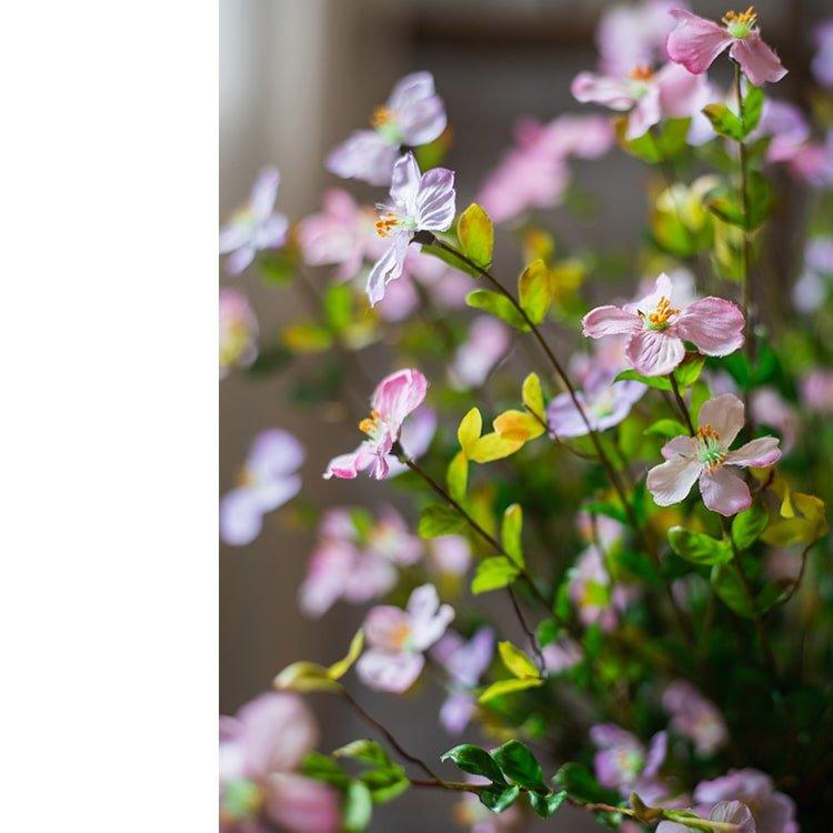 Silk Faux Gaura Flower Stem in Pink or Purple 20