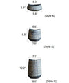 Geometry Line Ceramic Stoneware Flower Pot - Style [A]