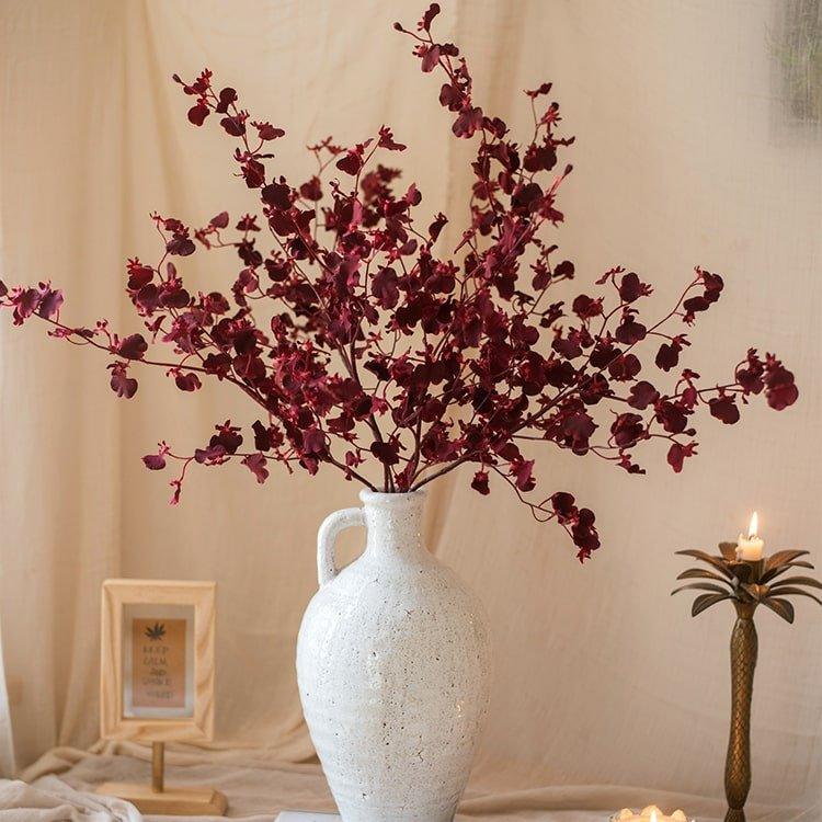 Impressionist Oncidium Orchid Stem in Red 31