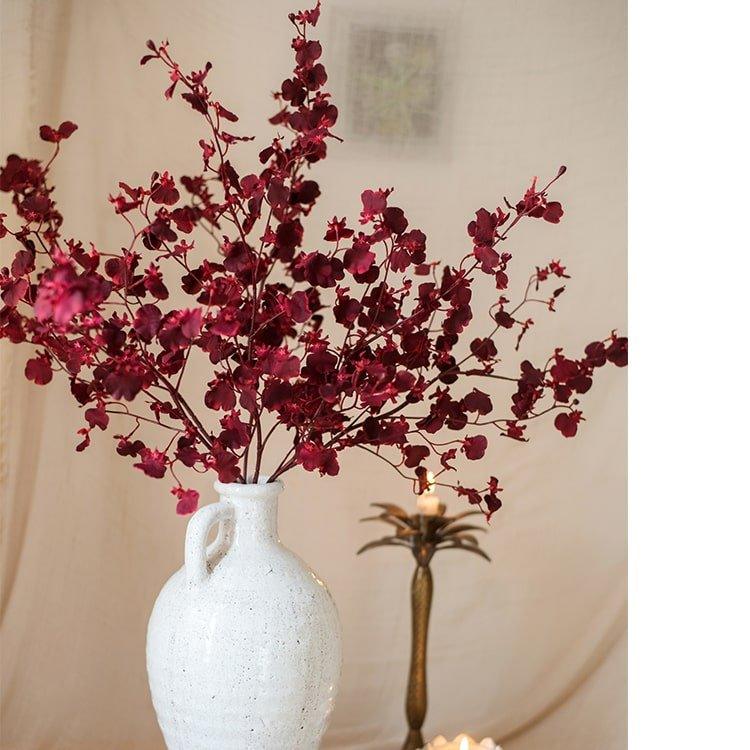 Impressionist Oncidium Orchid Stem in Red 31