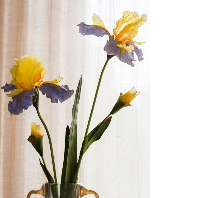 Faux Artificial Iris Flower Stem 31.5