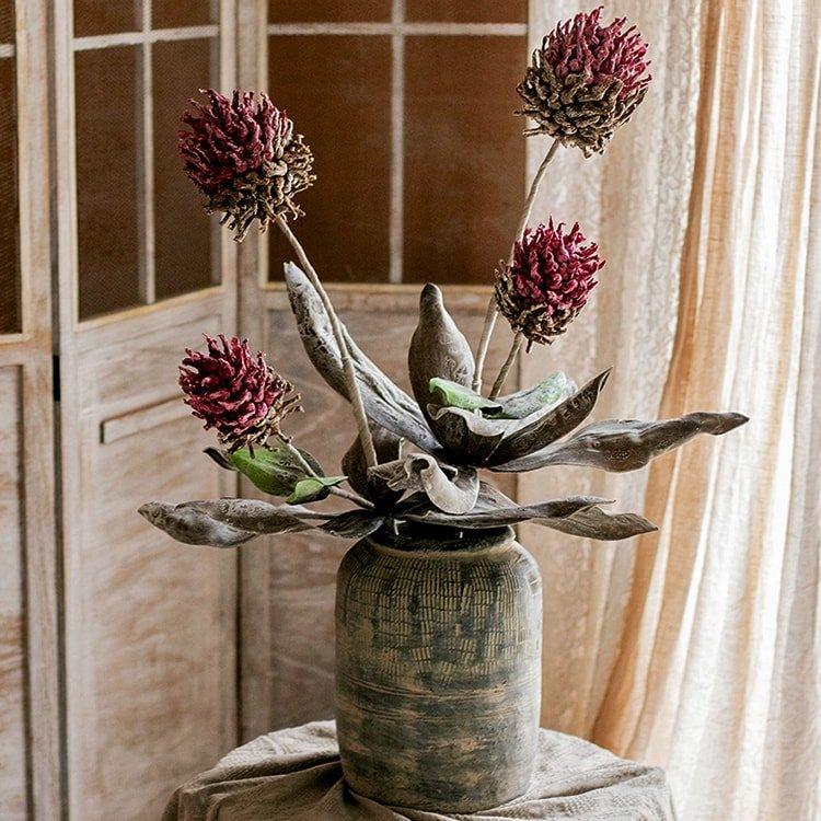 Artificial Tall Stem Flower Mulan Thistle 43