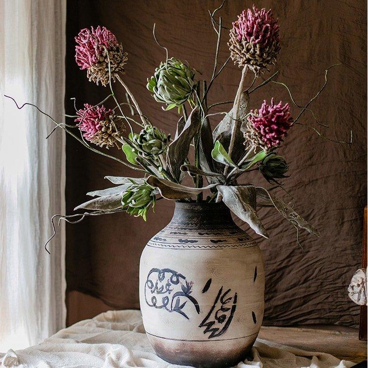 Artificial Tall Stem Flower Mulan Thistle 43