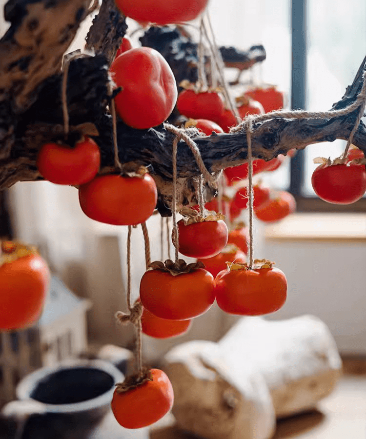 Artificial Persimmon Fruit String Decor 33.8