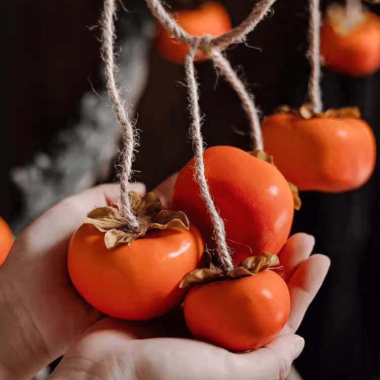 Artificial Persimmon Fruit String Decor 33.8