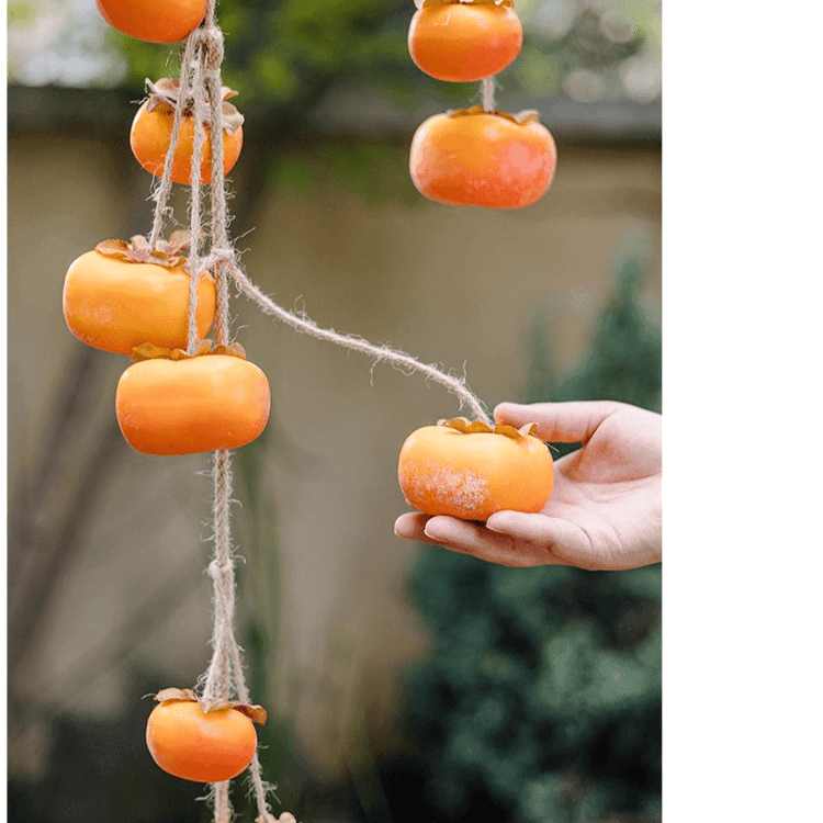 Artificial Persimmon Fruit String Decor 33.8