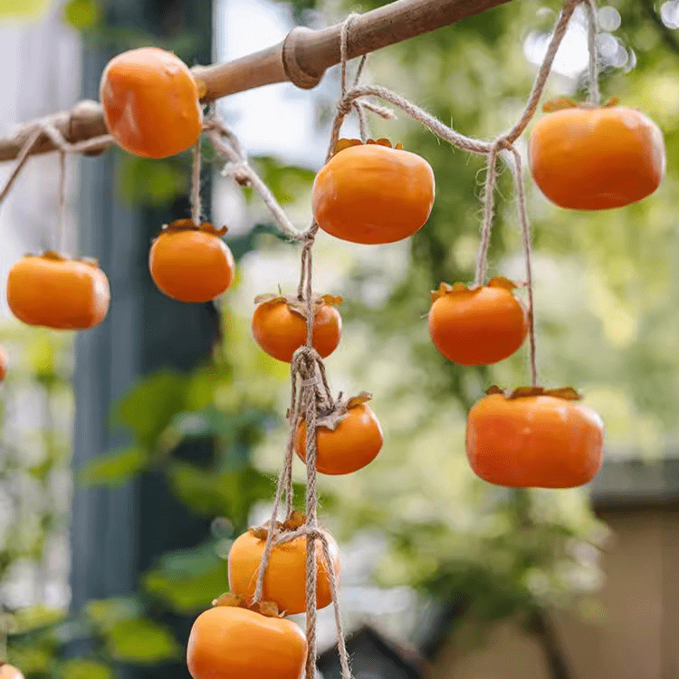 Artificial Persimmon Fruit String Decor 33.8