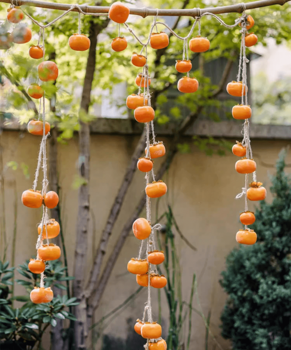 Artificial Persimmon Fruit String Decor 33.8