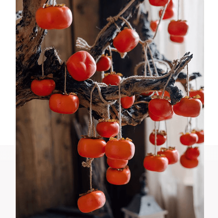 Artificial Persimmon Fruit String Decor 33.8