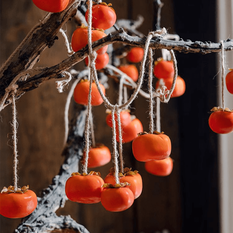 Artificial Persimmon Fruit String Decor 33.8