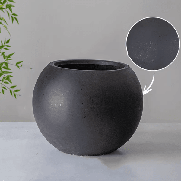 Round Magnesium Clay Planter