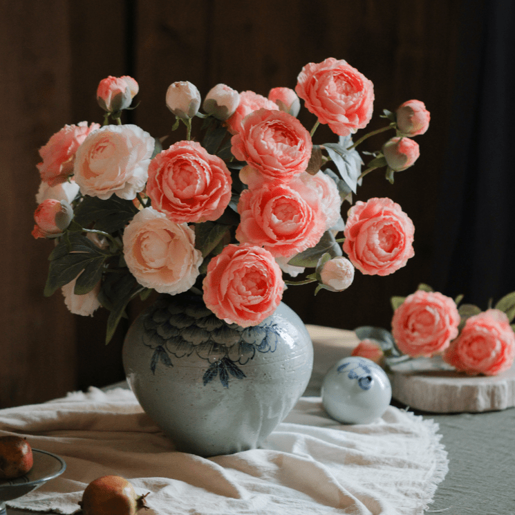 Faux Silk Peony Stem 27