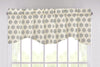 DaDa Bedding Ivory Blue Elegance Mini Medallions Floral Window Curtain Valance - 18
