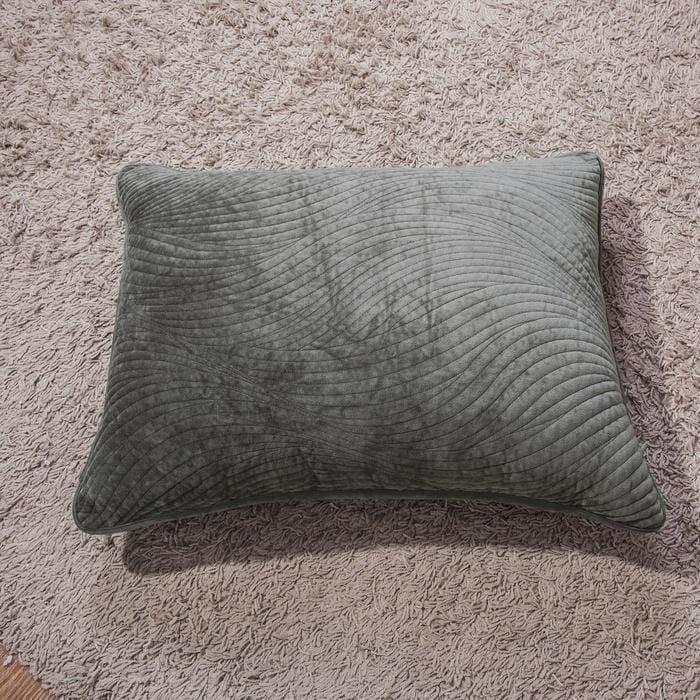 Tache Plush Dreams Dark Taupe Chocolate Waves Velvet Quilt Set (JHW-852BR)