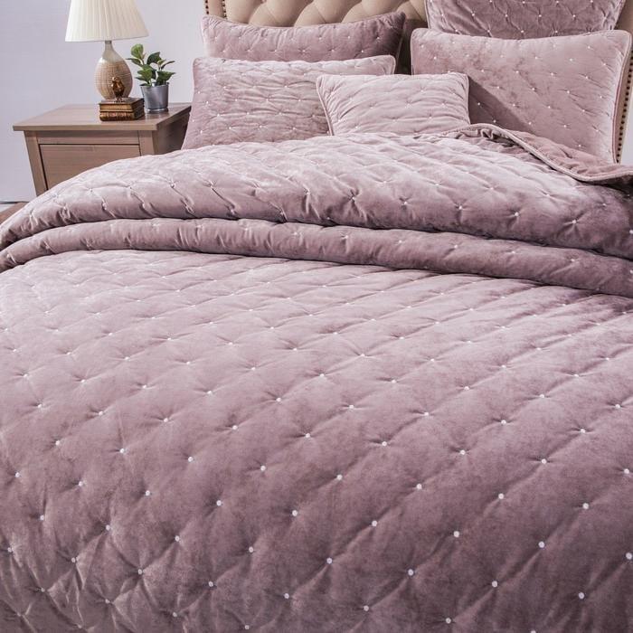 Tache Velvet Dreams Purple Mauve Plush Diamond Tufted Pillow Sham (JHW-853P)