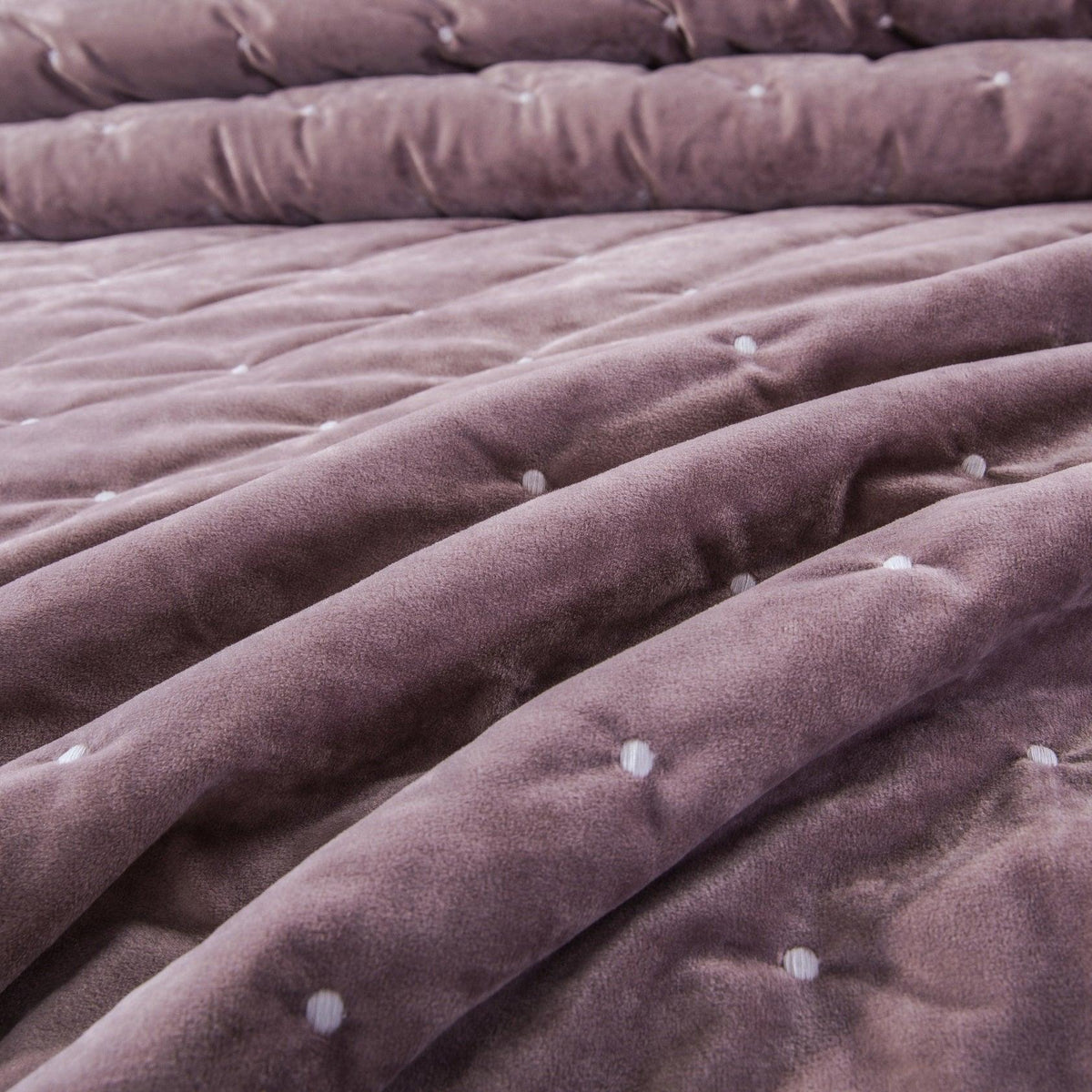 Tache Plush Dreams Purple Mauve Tufted Velvet Quilt Set (JHW-853P)