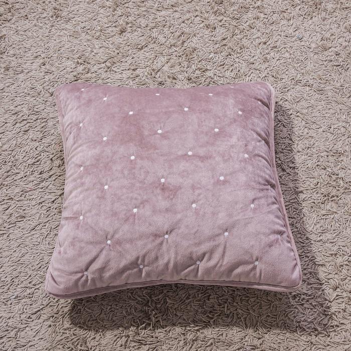 Tache Velvet Dreams Purple Mauve Plush Diamond Tufted Cushion Covers / Euro Sham (JHW-853P)