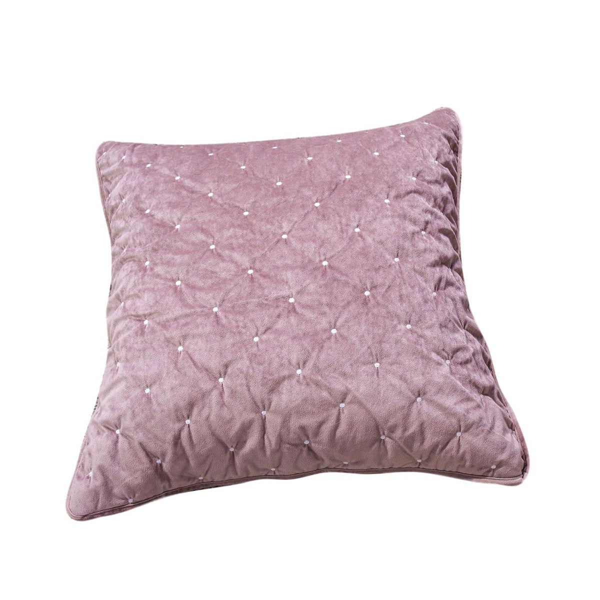 Tache Velvet Dreams Purple Mauve Plush Diamond Tufted Cushion Covers / Euro Sham (JHW-853P)