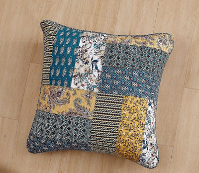 DaDalogy Bedding Honey Cove Floral Patchwork Euro Pillow Sham Cover, 26