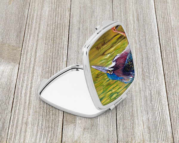 Green Heron Compact Mirror – Stylish Purse Mirror with Artistic Covers JMK1226SCM