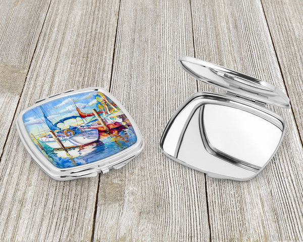 Towering Q Sailboats Compact Mirror – Stylish Purse Mirror with Artistic Covers JMK1230SCM